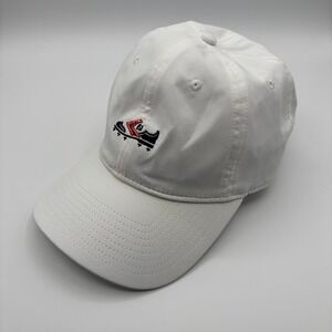FootJoy FJ White Golf Cap Hat Embroidered Cleat "The Mark of a Player" Strapback